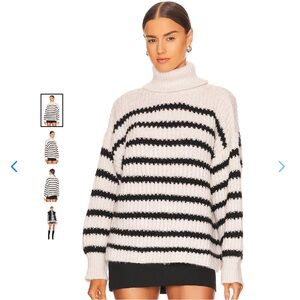 LINE & Dot xREVOLVE Ariel Sweater White and Black Size Small